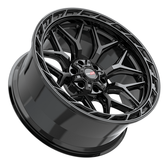 5042094418GB - Vortek VRP-504 20X9 5X150 / 5X139.7 18mm Gloss Black - Vortek Wheels Canada