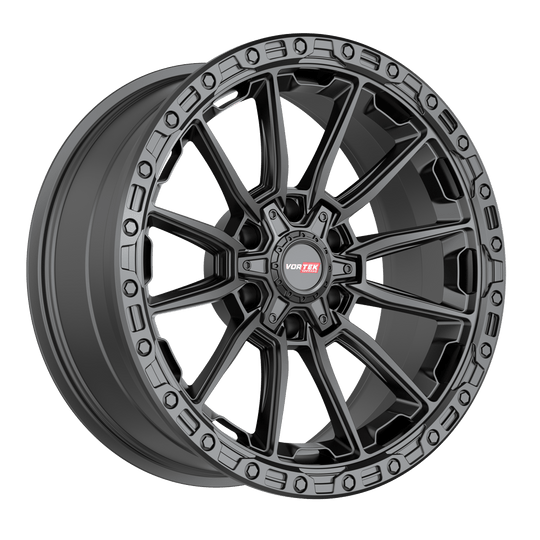 6011895712MB - Vortek VRT-601 18X9 6X139.7 / 6X135 12mm Matte Black - Vortek Wheels Canada