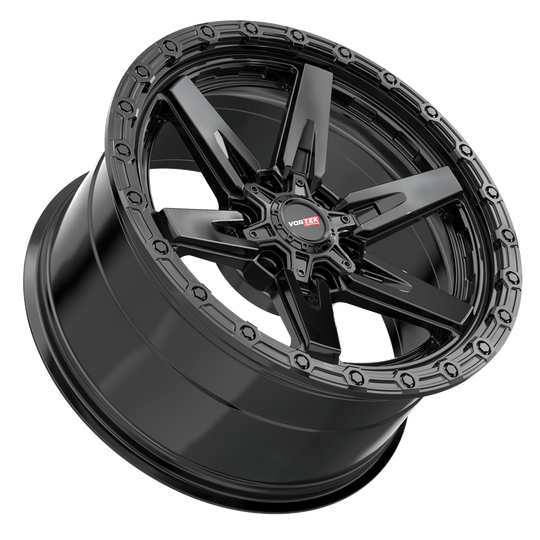 6022095712SB - Vortek VRT-602 20X9 6X139.7 / 6X135 12mm Satin Black - Vortek Wheels Canada
