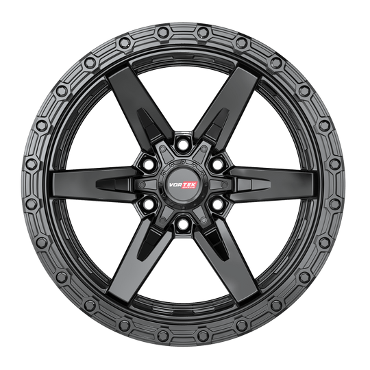 602209570SB - Vortek VRT-602 20X9 6X139.7 / 6X135 0mm Satin Black - Vortek Wheels Canada