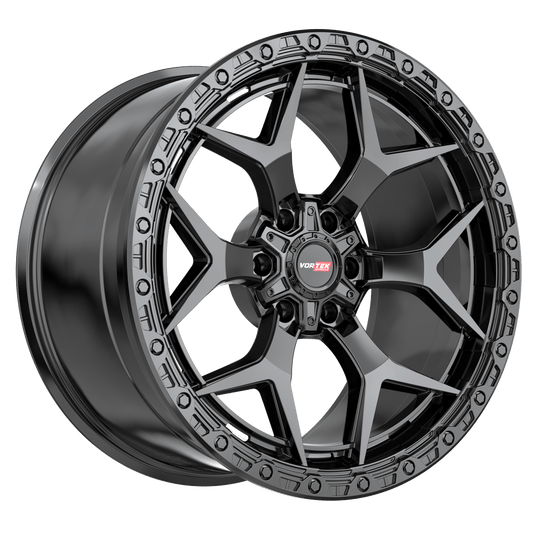 60320958XBL0SB - Vortek VRT-603 20X9.5 Blank 0mm Satin Black - Vortek Wheels Canada