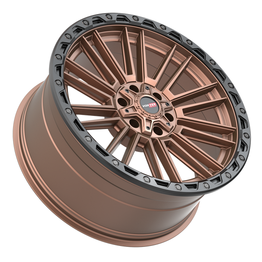 604179630MBR - Vortek VRT-604 17X9 8X165.1 / 8X170 0mm Matte Bronze Black Bead Ring - Vortek Wheels Canada