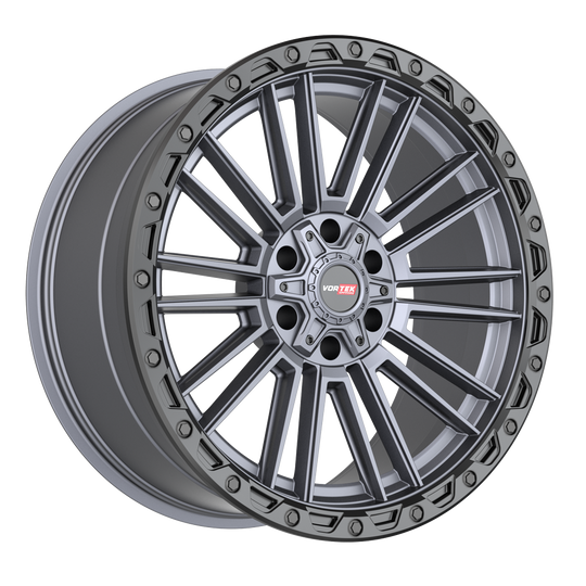 60417963-12MTB - Vortek VRT-604 17X9 8X170 / 8X165.1 -12mm Matte Titanium Black Bead Ring - Vortek Wheels Canada
