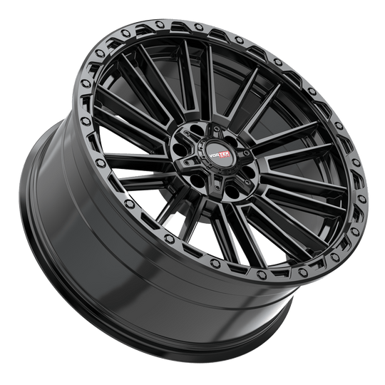 60422108XBL-18SB - Vortek VRT-604 22X10 Blank 8X -18mm Satin Black - Vortek Wheels Canada