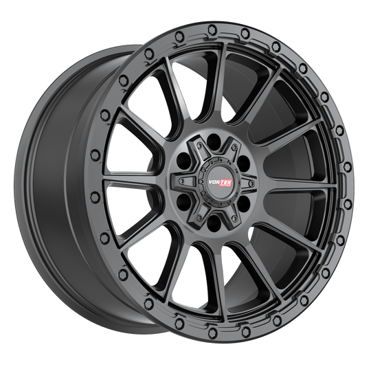 606179540MB - Vortek VRT-606 17X9 6X139.7 / 6X120.65 0mm Matte Black - Vortek Wheels Canada