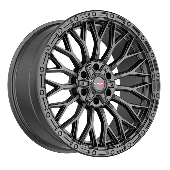 607209440MB - Vortek VRT-607 20X9 5X150 / 5X139.7 0mm Matte Black - Vortek Wheels Canada