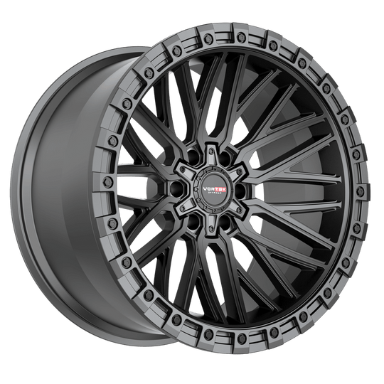 60817943-12MB - Vortek VRT-608 17X9 5X139.7 / 5X127 -12mm Matte Black - Vortek Wheels Canada