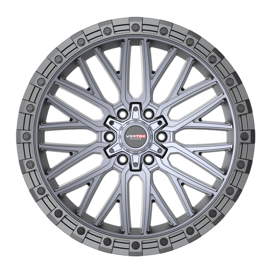 608201257-44MTB - Vortek VRT-608 20X12 6X139.7 / 6X135 -44mm Matte Titanium Black Bead Ring - Vortek Wheels Canada