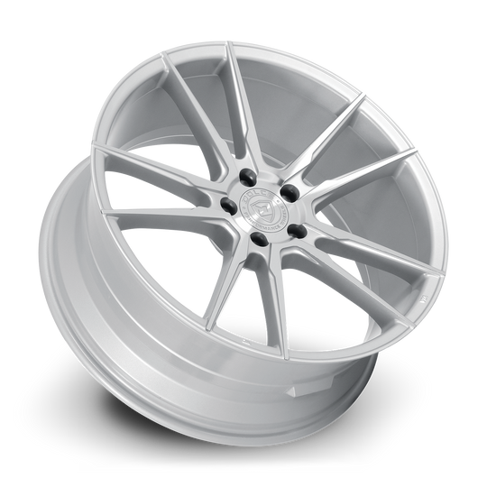 VAIN-28552GSF28 - Dolce Performance Vain 20X8.5 5X112 ET 28mm Gloss Silver Machined Face - Dolce Performance Wheels Canada