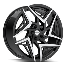 Load image into Gallery viewer, H3688550035GBMT - Shift H36 Valve 18X8.5 5X100 35mm Gloss Black Machined Tips - Shift Wheels Canada