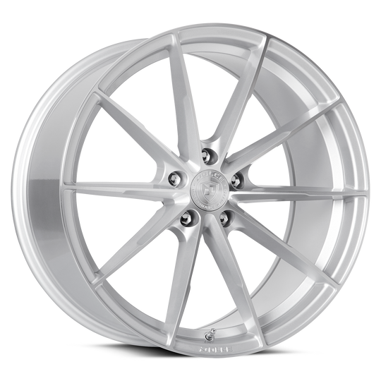 VELOCE-28554GSF - Dolce Performance Veloce 20X8.5 5X114.3 ET 38mm Gloss Silver Machined Face - Dolce Performance Wheels Canada