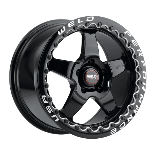 S90570022P42 - Weld Street Performance Ventura Beadlock 17X10 5X120 ET 42mm Gloss Black - Weld Street Performance Wheels Canada