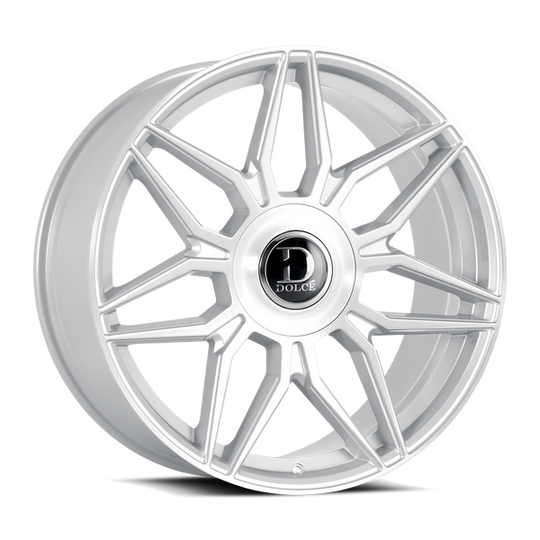 VERONA-241000GSBF - Dolce Luxury Verona 24X10 Blank ET 35mm Gloss Sliver Brush Face - Dolce Luxury Wheels Canada