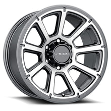 Load image into Gallery viewer, 353VTH5683GMMF0 - Vision 353 Turbine 15X6 6X139.7 0mm Gunmetal Machined Face - Vision Wheels Canada