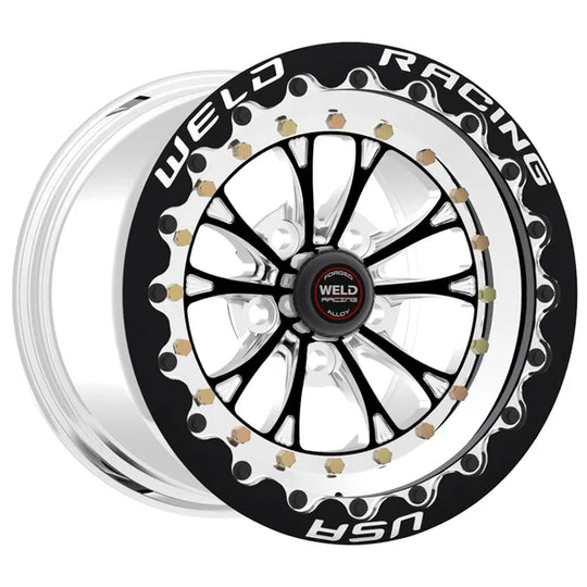 794B510278F - Weld Racing Vitesse Beadlock 15X10 5X120.65 ET -25mm Black Center - Polished Shell - Weld Racing Wheels Canada