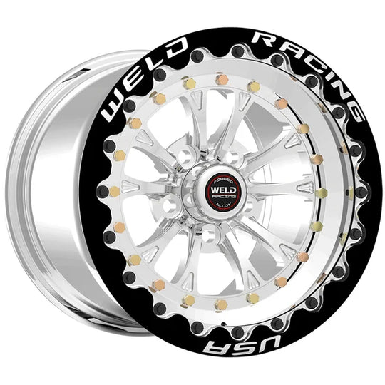 794P58206G - Weld Racing Vitesse Beadlock 15X8 5X114.3 ET -25mm Polished Center - Polished Shell - Weld Racing Wheels Canada