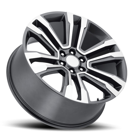 DN2 229-6139-31 GMF - Voxx Replica 2018 Denali 22X9 6X139.7 ET 31mm Gun Metal Machined Face - Voxx Replica Wheels Canada