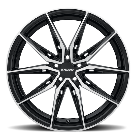 102AB-2085G35 - Kalon Cypher 20X8.5 5X115 ET 35mm Gloss Black / Machined Face - Kalon Wheels Canada