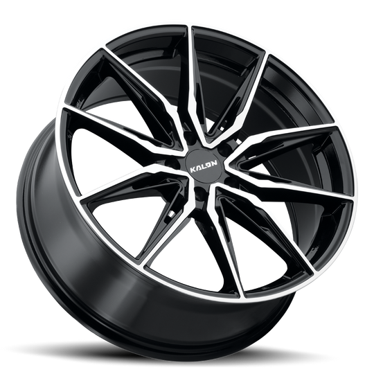 102AB-2085H35 - Kalon Cypher 20X8.5 5X120 ET 35mm Gloss Black / Machined Face - Kalon Wheels Canada