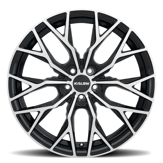 103AB-2090J18 - Kalon Inferno 20X9 5X127 ET 18mm Gloss Black / Machined Face - Kalon Wheels Canada