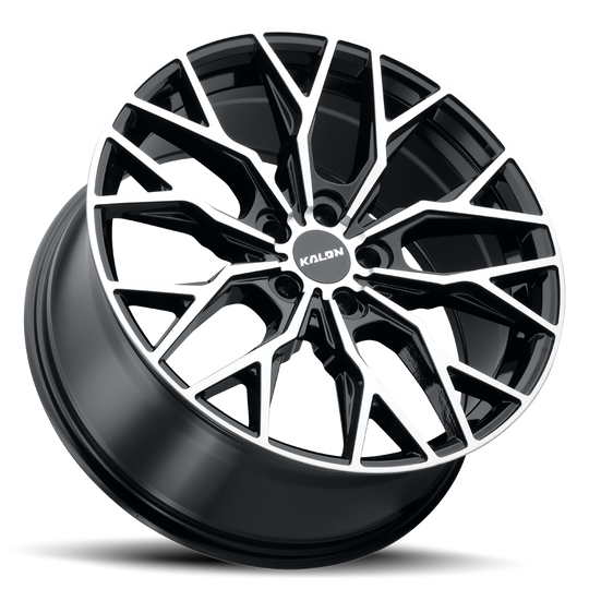 103AB-2090E35 - Kalon Inferno 20X9 5X112 ET 35mm Gloss Black / Machined Face - Kalon Wheels Canada