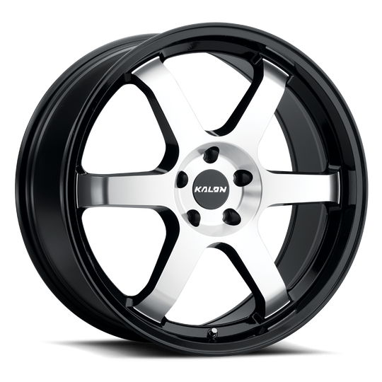 106AB-2090E35 - Kalon Suzuka 20X9 5X112 ET 35mm Gloss Black / Machined Face - Kalon Wheels Canada