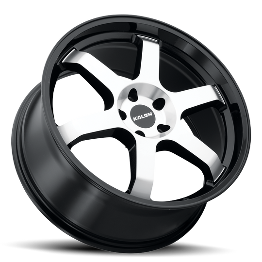 106AB-1880G38 - Kalon Suzuka 18X8 5X115 ET 38mm Gloss Black / Machined Face - Kalon Wheels Canada