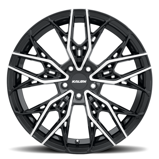 107AB-2090H35 - Kalon Scout 20X9 5X120 ET 35mm Gloss Black / Machined Face - Kalon Wheels Canada