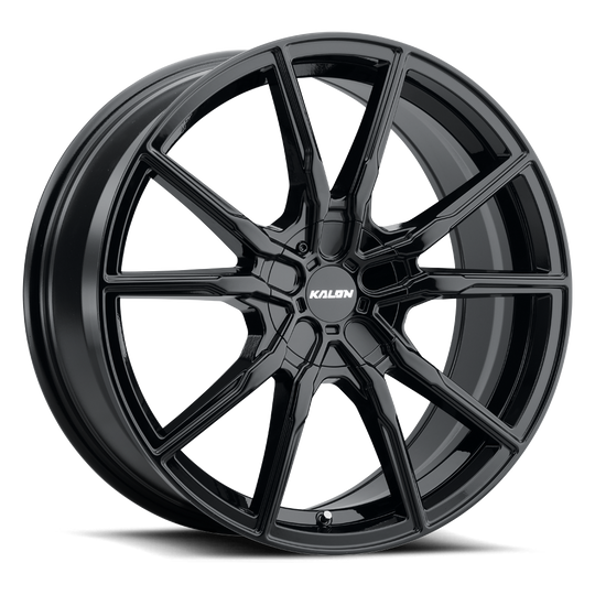 202A-1880CG40 - Kalon Pyro 18X8 5X108 / 5X115 ET 40mm Gloss Black - Kalon Wheels Canada
