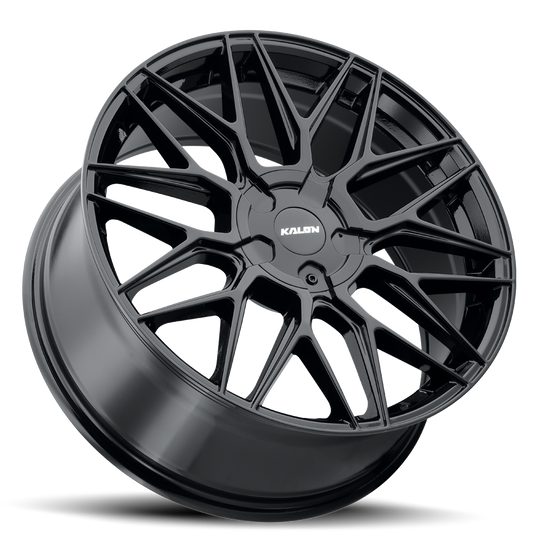 203A-1670AF42 - Kalon Blitz 16X7 5X100 / 5X114.3 ET 42mm Gloss Black - Kalon Wheels Canada