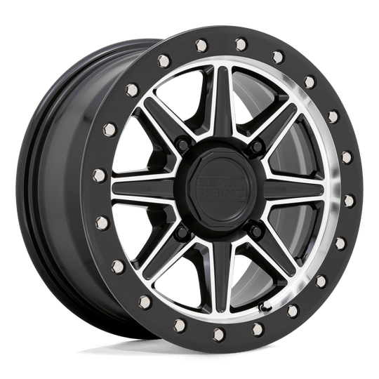 1570WEB364156F32 - Black Rhino Webb Utv 15X7 4X156  36mm Gloss Black With Machined Face - Black Rhino Wheels Canada