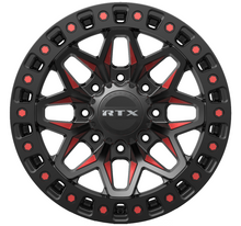 Load image into Gallery viewer, 083282 - RTX Offroad Zion 18X9 8X180 ET 20mm Gloss Black Milled Red -  RTX Wheels Canada