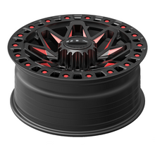 Load image into Gallery viewer, 083282 - RTX Offroad Zion 18X9 8X180 ET 20mm Gloss Black Milled Red -  RTX Wheels Canada