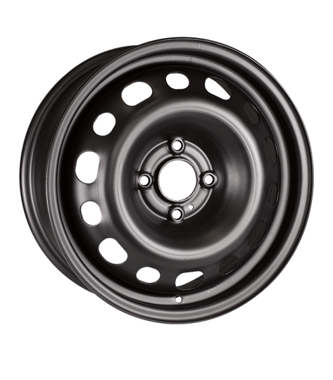 164108m - Ceco Steel Wheel 16X6.5 4X108 ET 45mm Black - Ceco Wheels Canada