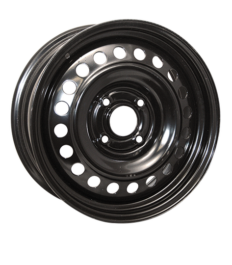 16445M - Ceco Steel Wheel 16X6.5 4X114.3 ET 48mm Black - Ceco Wheels Canada