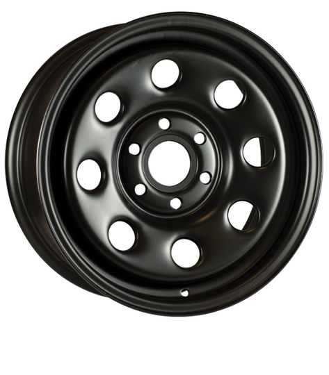 166120M - Ceco Steel Wheel 16X7 6X120 ET 30mm Black - Ceco Wheels Canada