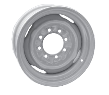 X46650 - RTX Steel Wheel 16X7 8X165.1 ET 6mm Grey - RTX Wheels Canada