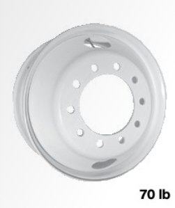 28408E - RTX Steel Wheel 22.5X8.25 10X285.75 ET 167.5mm White - RTX Wheels Canada