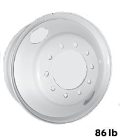 28409E - RTX Steel Wheel 24.5X8.25 10X285.75 ET 168mm White - RTX Wheels Canada