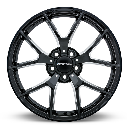 082898 - RTX OE Arrow 18X8 5X112 ET 45mm Satin Black -  RTX Wheels Canada