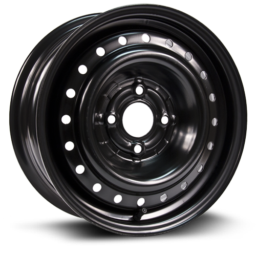 X99124N - RTX Steel Wheel 15X6 4X108 ET 44mm Black - RTX Wheels Canada