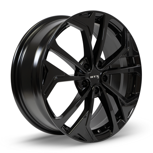 082901 - RTX OE Asan 19X7.5 5X114.3 ET 45mm Gloss Black -  RTX Wheels Canada
