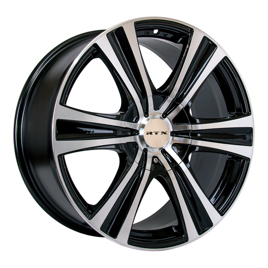 081830 - RTX Aspen 18X8 5X114.3 / 5X127 ET 35mm Black Machined - RTX Wheels Canada