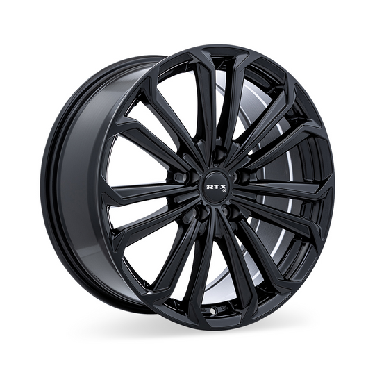 083089 - RTX OE Aura 18X8 5X114.3 ET 42mm Gloss Black -  RTX Wheels Canada
