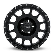 Charger l'image dans la galerie, 082940 - RTX Offroad Baja 17X9 5X127 ET 0mm Satin Black with Milled Rivets -  RTX Wheels Canada