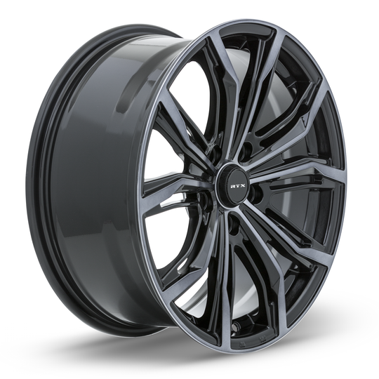 082444 - RTX Black Widow 20X9 5X114.3 ET 38mm Black Machined Grey - RTX Wheels Canada
