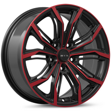 Load image into Gallery viewer, 083554 - RTX Black Widow 17X7.5 5X114.3 ET 42mm Black Machined Red - RTX Wheels Canada