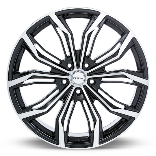 081925 - RTX Black Widow 17X7.5 5X114.3 ET 42mm Black Machined - RTX Wheels Canada