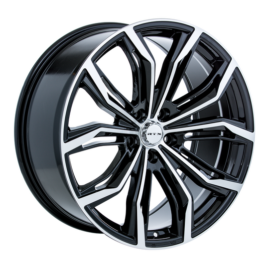 081925 - RTX Black Widow 17X7.5 5X114.3 ET 42mm Black Machined - RTX Wheels Canada