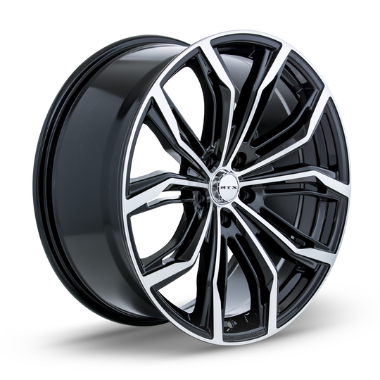 081925 - RTX Black Widow 17X7.5 5X114.3 ET 42mm Black Machined - RTX Wheels Canada